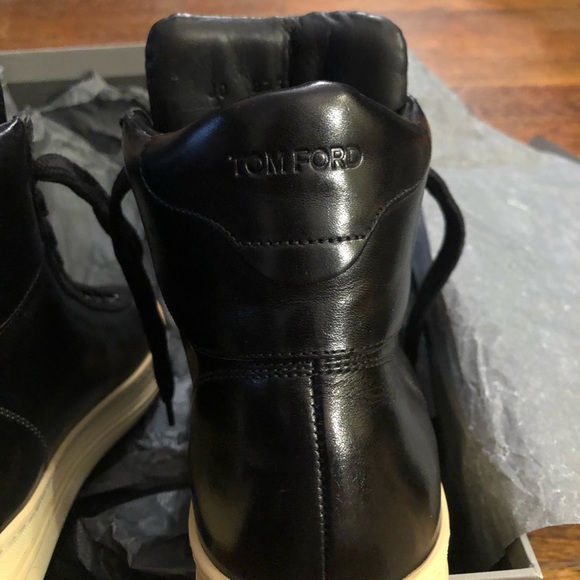 Tom Ford Hi Top Leather Sneakers - Picture 15 of 16